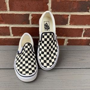 Vans Slip-On Sneaker in Black/Cream Check